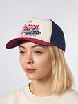 Бейсболка STETSON арт. 7741139 TRUCKER CAP VINTAGE RACING (бордовый / бежевый)